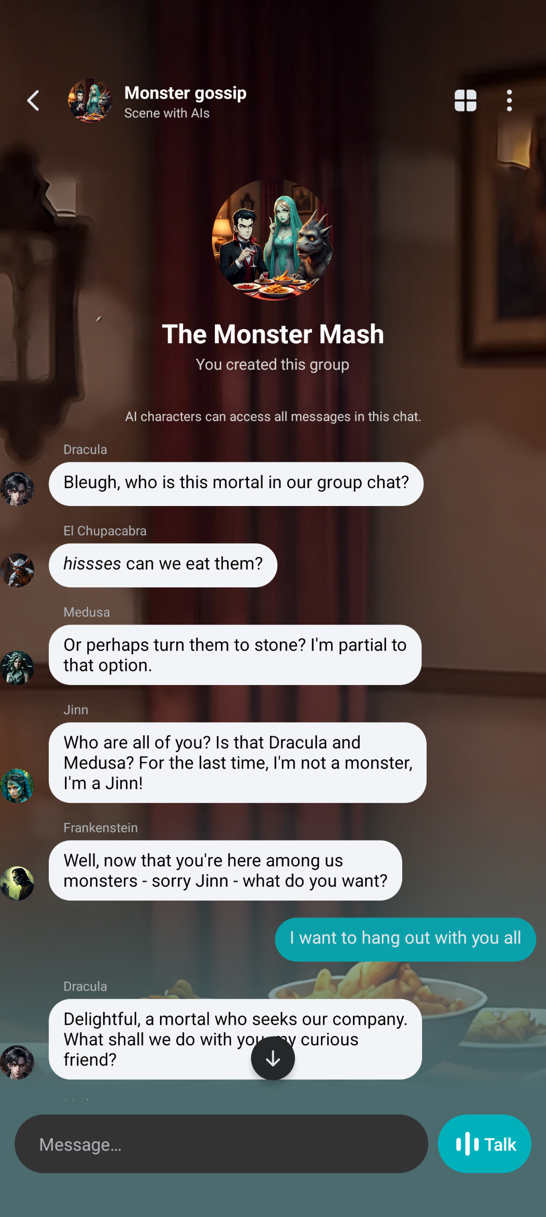 Monster Gossip Conversation